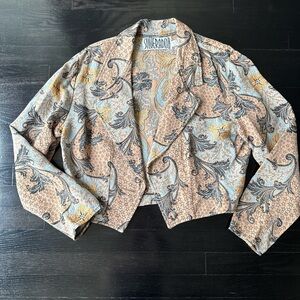 Vintage 1980s Silverado star print brocade short jacket